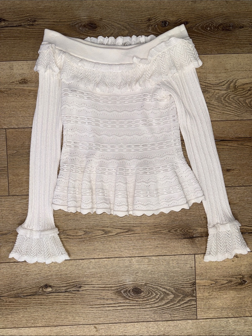 Jonathan Simkhai Off The Shoulder Long Sleeve Top